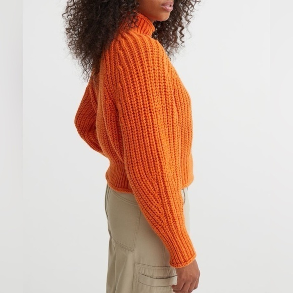 Cozy Orange Knit Sweater